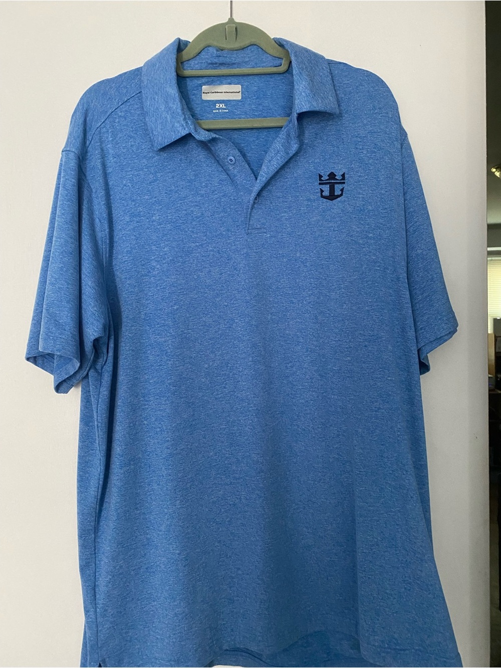 Royal Caribbean cruise lines Blue Polo Shirt - Men's, 2XL, NWOT, very soft